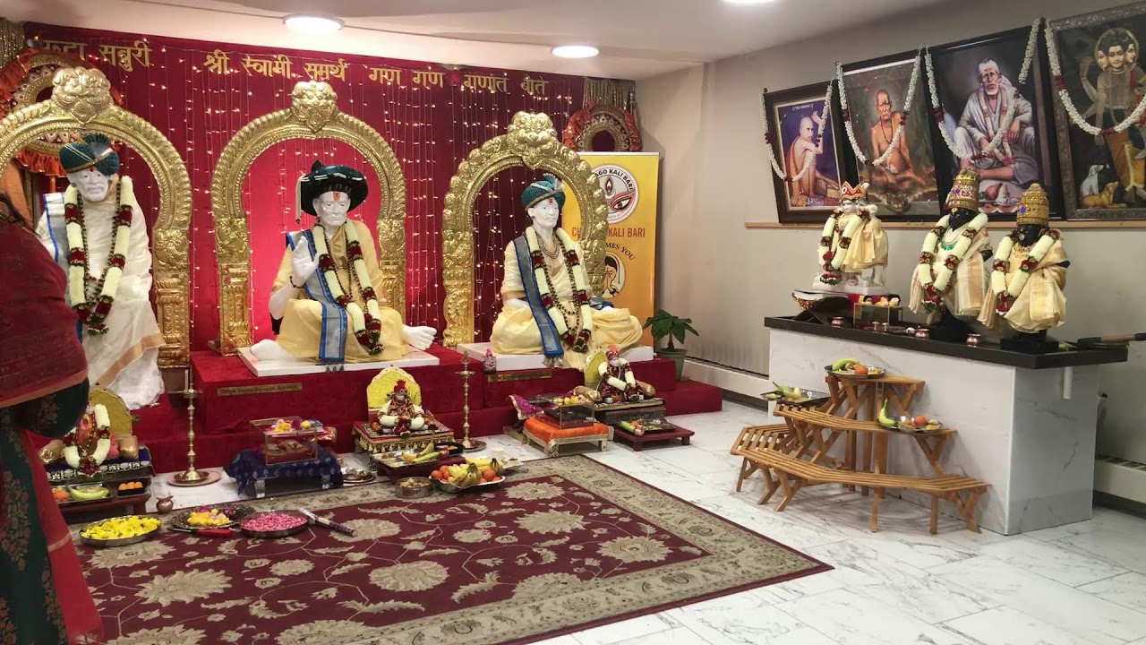 SHRI SAIBABA SHREE SWAMI SHAMARTH SHRI GAJANAN MAHARAJ  PUJA AND ARTI @ CHICAGO  KALI  BARI