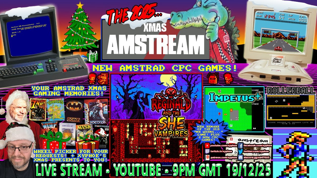 [AMSTRAD CPC] 🎄 XMAS AMSTREAM '25! 🎅  3 NEW Amstrad Games! ⭐️ +Your Xmas Gaming Memories & Requests!