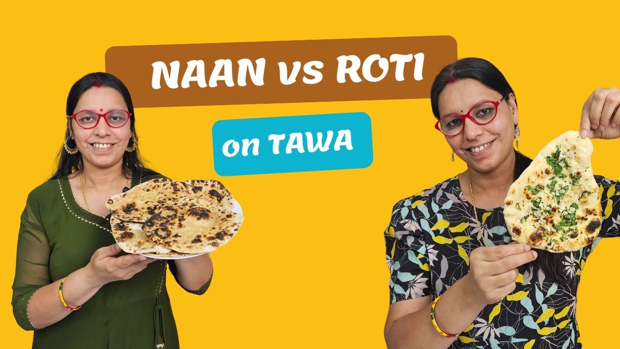 Garlic Butter Naan vs Tandoori Roti on Tawa | No Tandoor Needed
