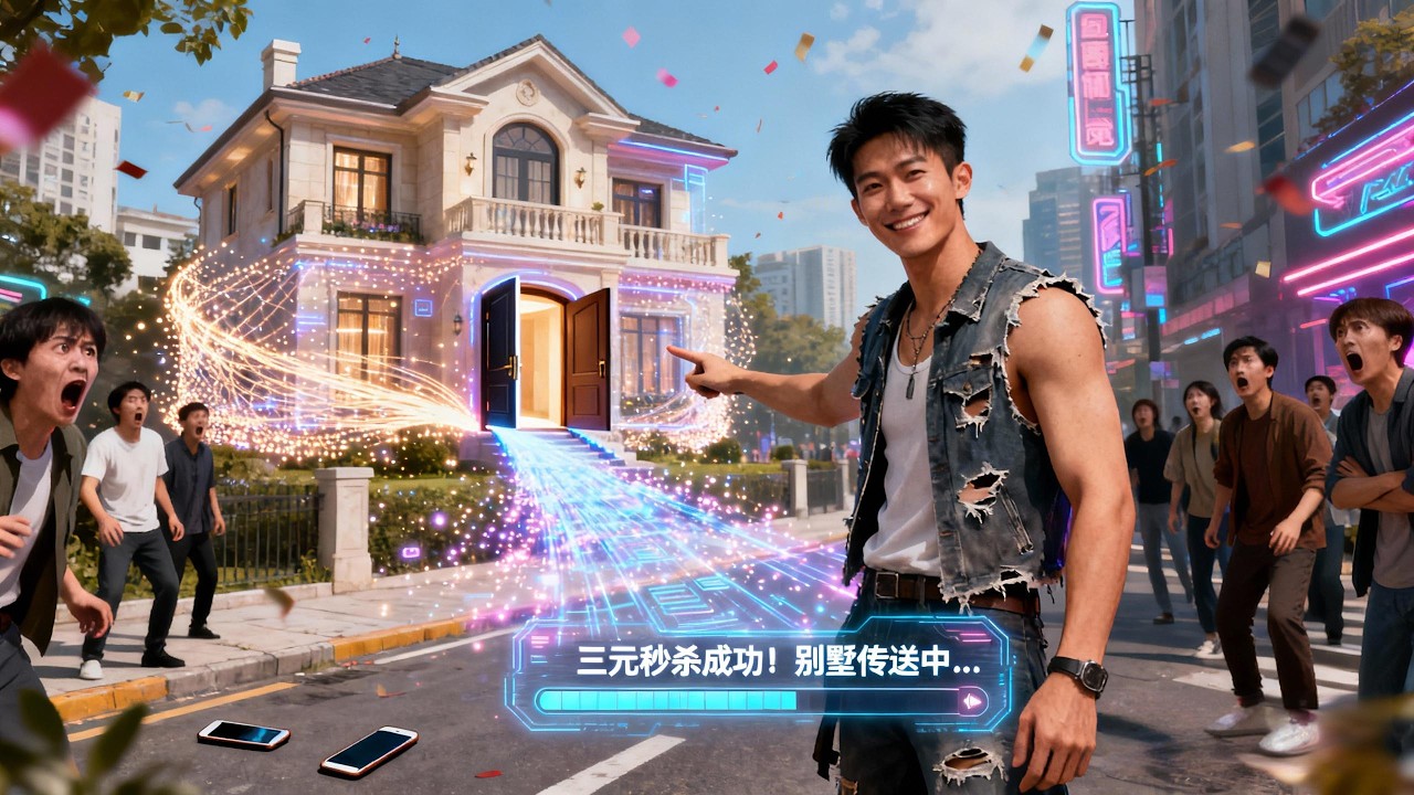 【完結】🔥三块钱就能买到豪华别墅？我靠世界首富系統变成神豪