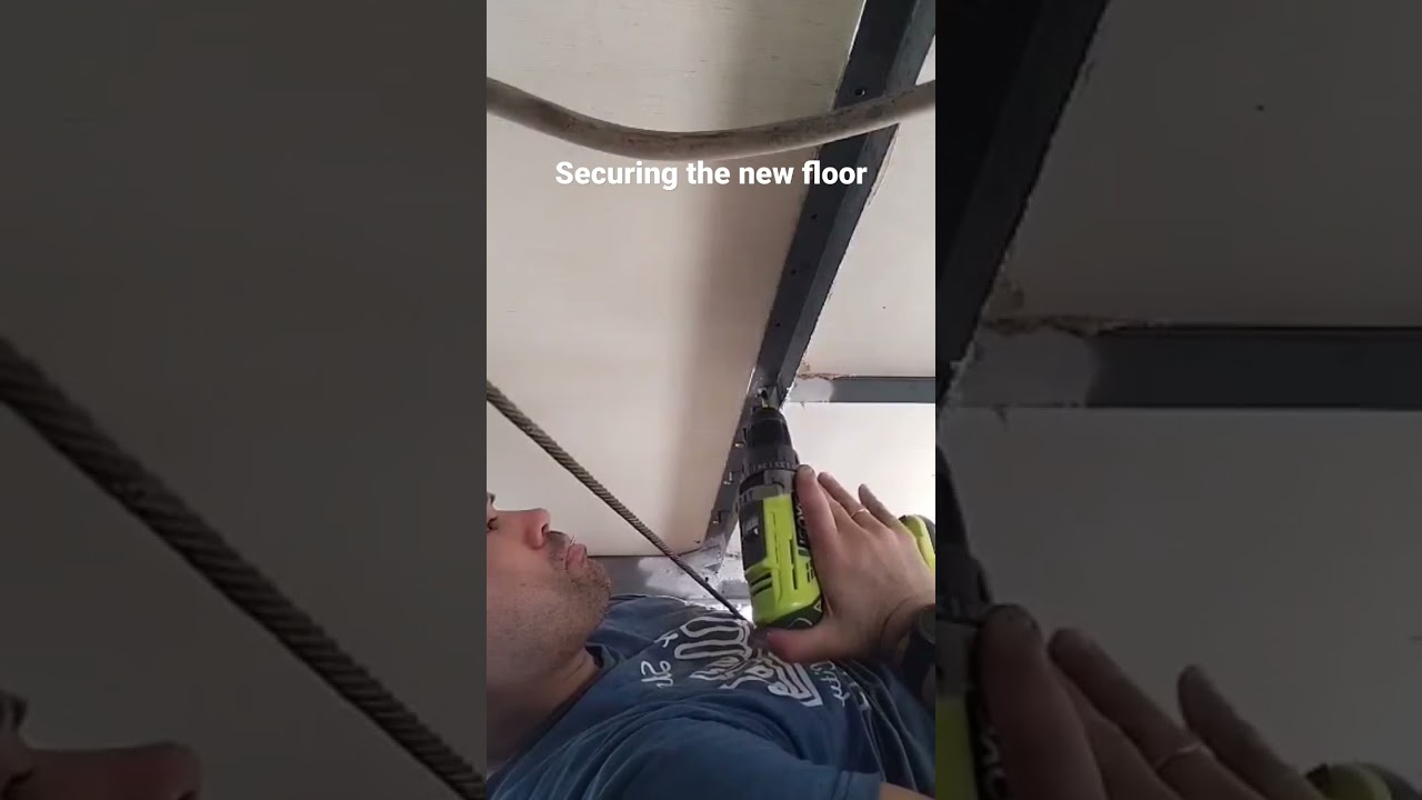 Securing the caravan floor! #shorts #caravanrenovation #vanlife #caravan #travel #travelaustralia