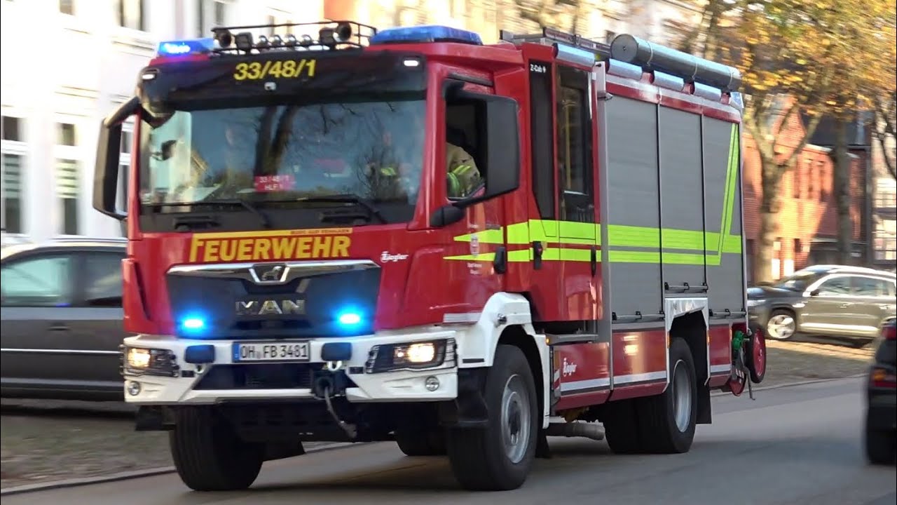 [LAGERHALLENBRAND mit MENSCHENRETTUNG!] EInsatzfahrten Freiwillige Feuerwehr Burg auf Fehmarn
