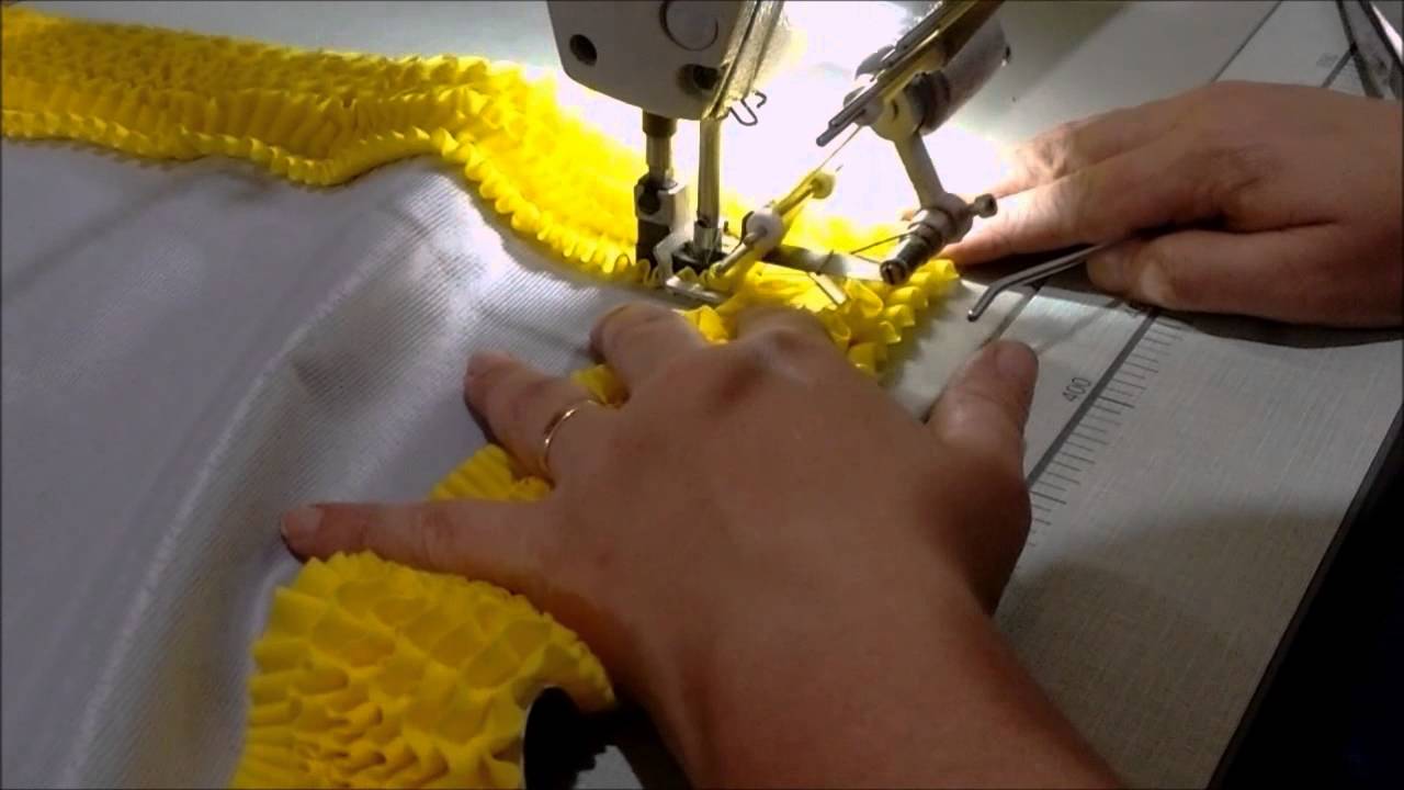 demonstração da maquina de tapetes frufru