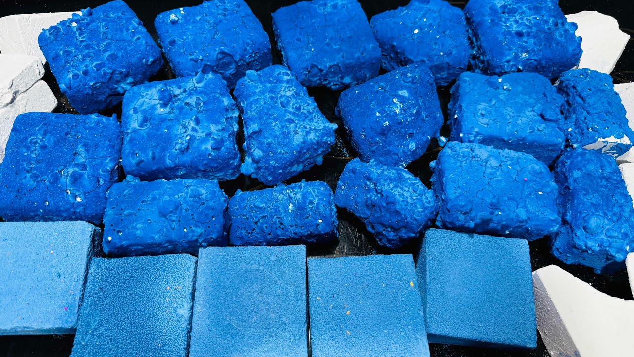 Blue Paste ASMR Gym Chalk Crush | Oddly Satisfying ASMR