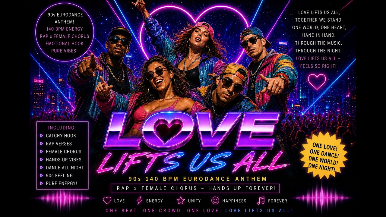 Love Lifts Us All – 90s 140 BPM Eurodance Anthem (Rap x Female Chorus)