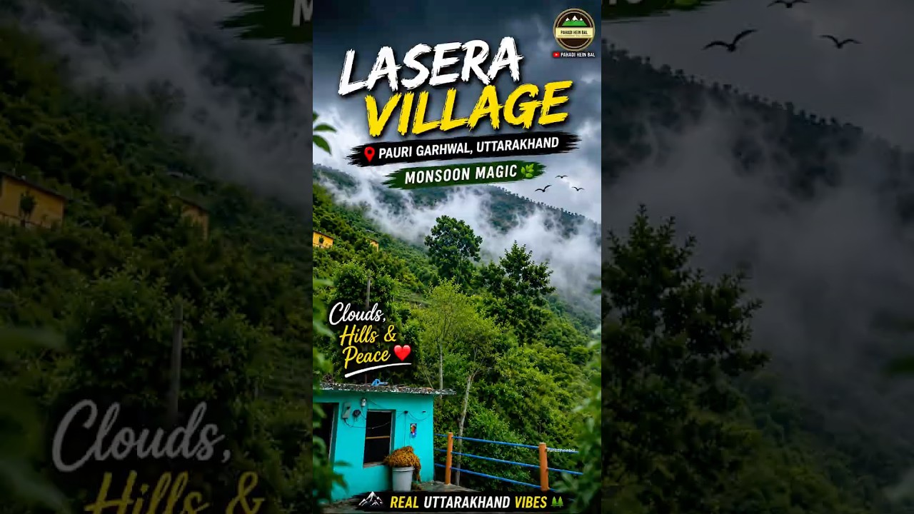 Fog Covered Himalayan Village 😍 | Lasera Village, Uttarakhand India | Monsoon Magic #shorts