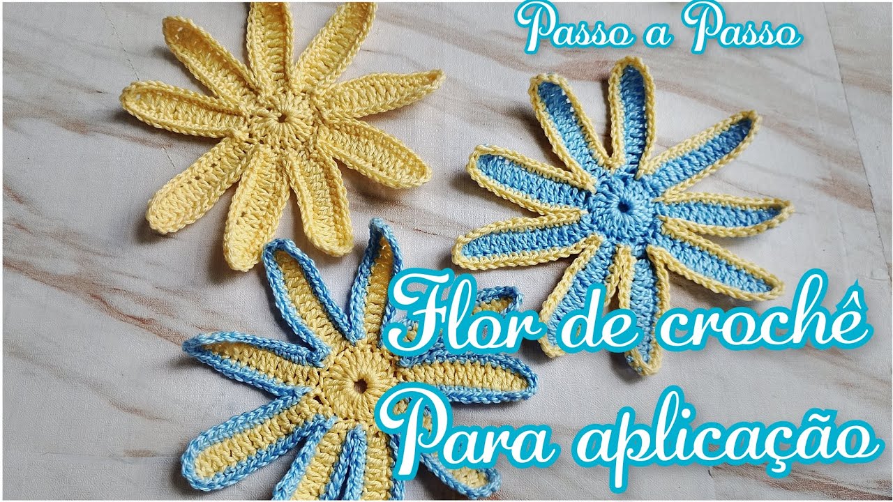 Flor de Crochê para aplicação 