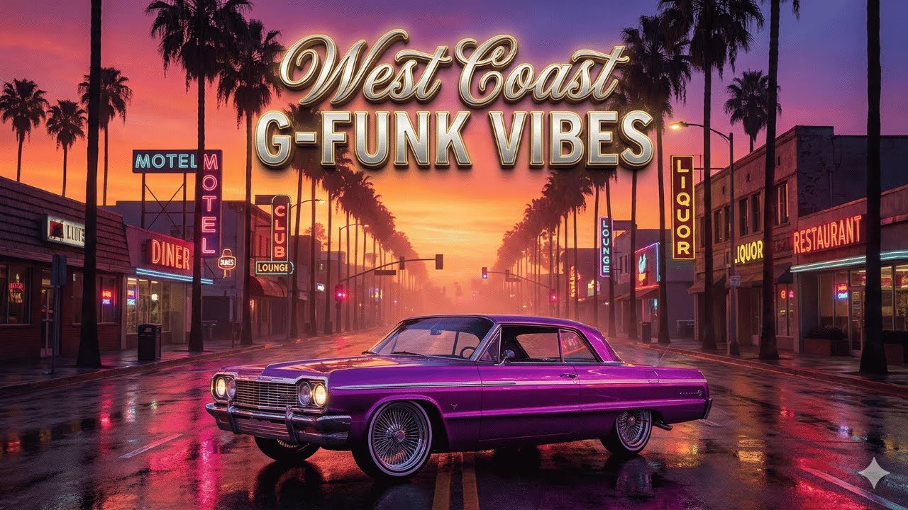 West Coast G-Funk Vibes  Golden Hour Cruisin’, Slow Bass & Sunset - Snoop, 2Pac & Nate Dogg Inspired