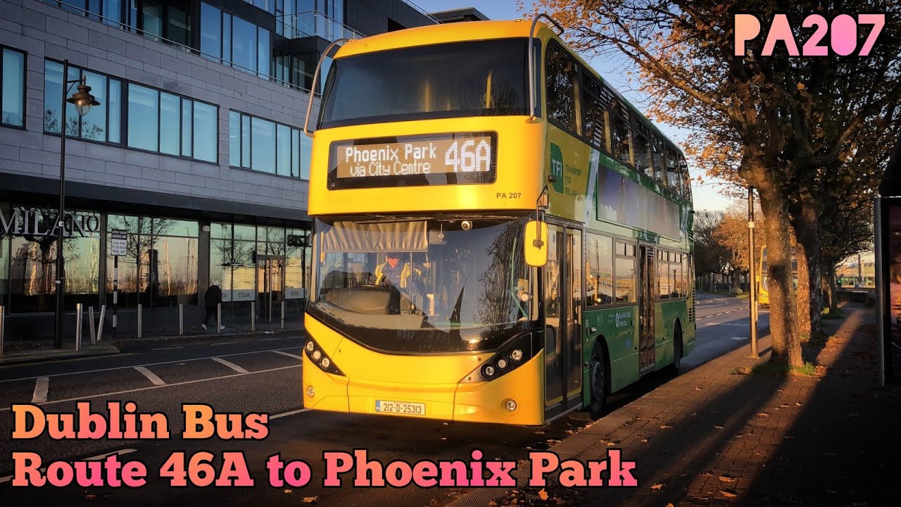 Dublin Bus | Route 46A (Dún Laoghaire to Phoenix Park) | Full Route Visual | PA207 (212-D-25313)