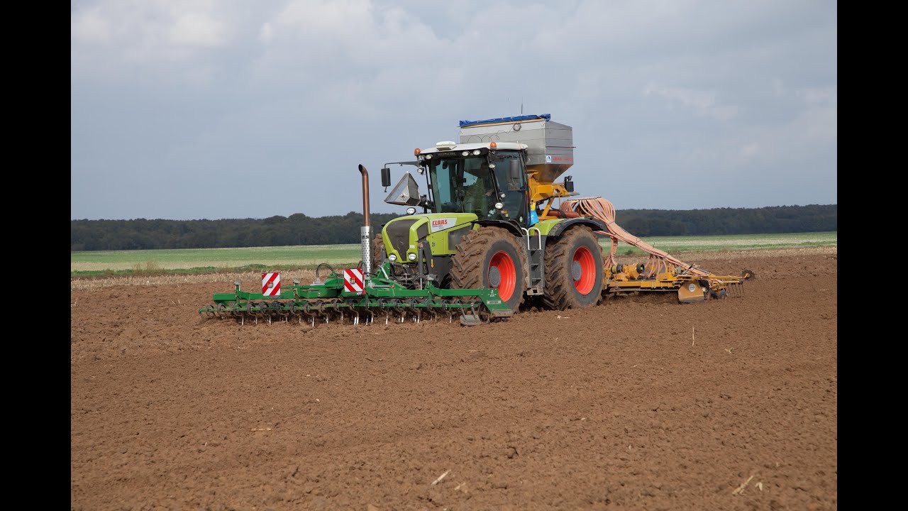 Semis blé 2015 Claas Xerion 3800 & Alpego Airspeed ASF 600 | seeding wheat