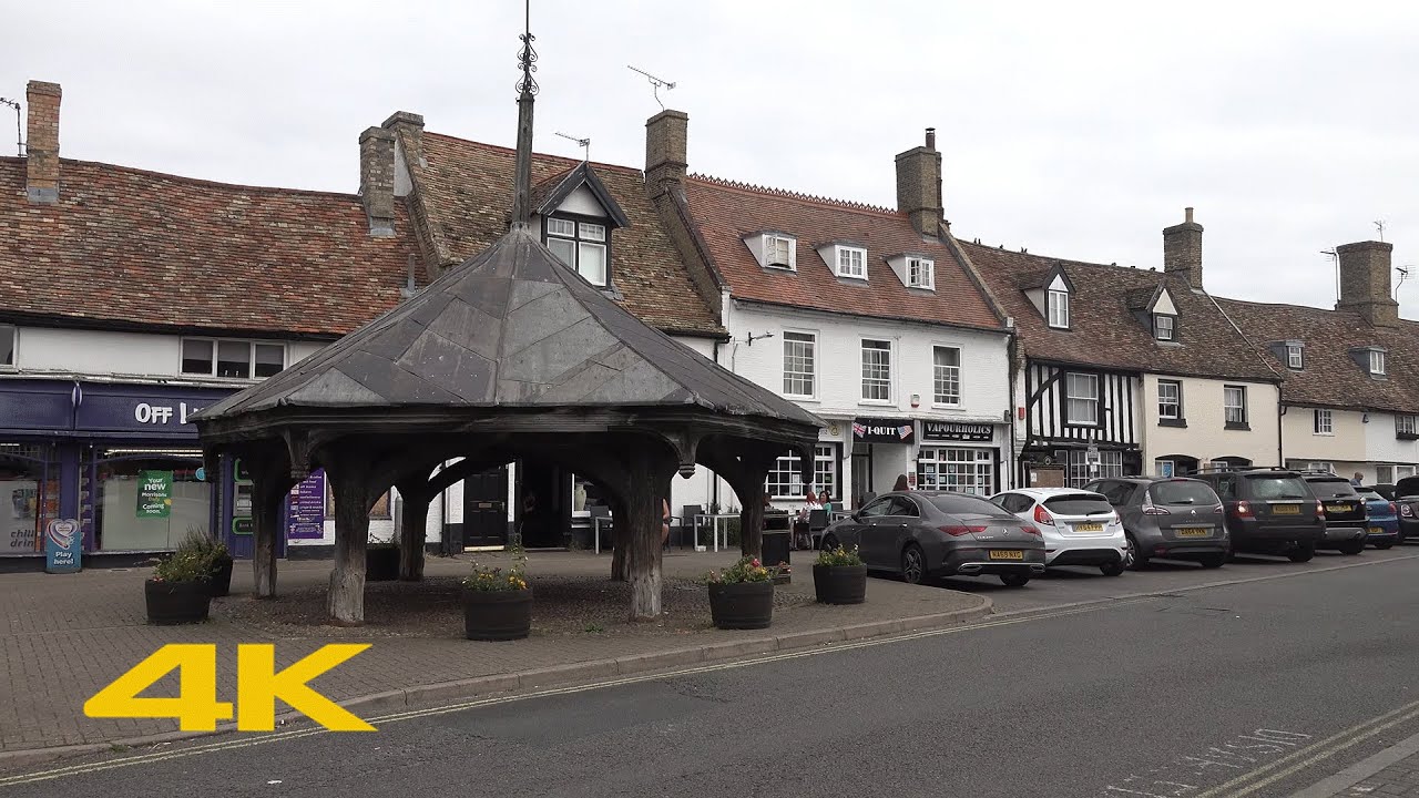 Mildenhall Walk: Town Centre【4K】
