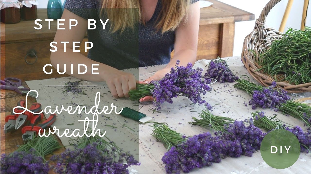 Making a Fresh Lavender Wreath  💜 | Harvesting & Wreath Making | DIY