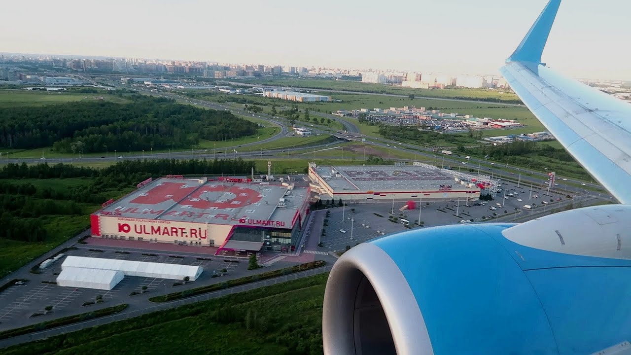 Посадка в Пулково Boeing 737-800 Победа