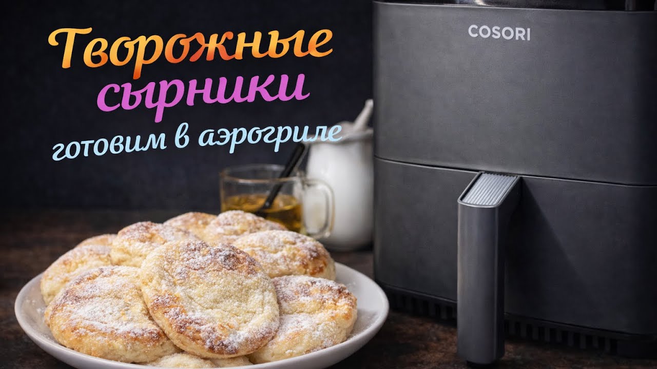 СЫРНИКИ САМЫЕ ВКУСНЫЕ В АЭРОГРИЛЕ /ГОТОВЬТЕ СО МНОЙ #аэрогриль #сырники #cosori 