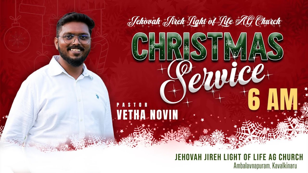 🛑 LIVE | CHRISTMAS SERVICE | Pr. VETHA NOVIN | 25-12-2025