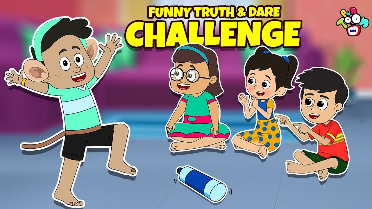Funny Truth & Dare Challenge | Animated Stories | English Cartoon | Moral Stories | PunToon Kids