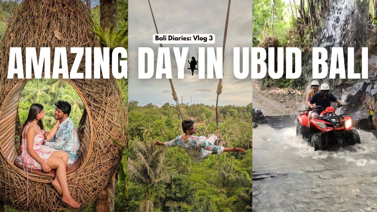 Amazing Day in Ubud, Bali ATV Ride, Bali Swing & Shopping at Ubud Market!