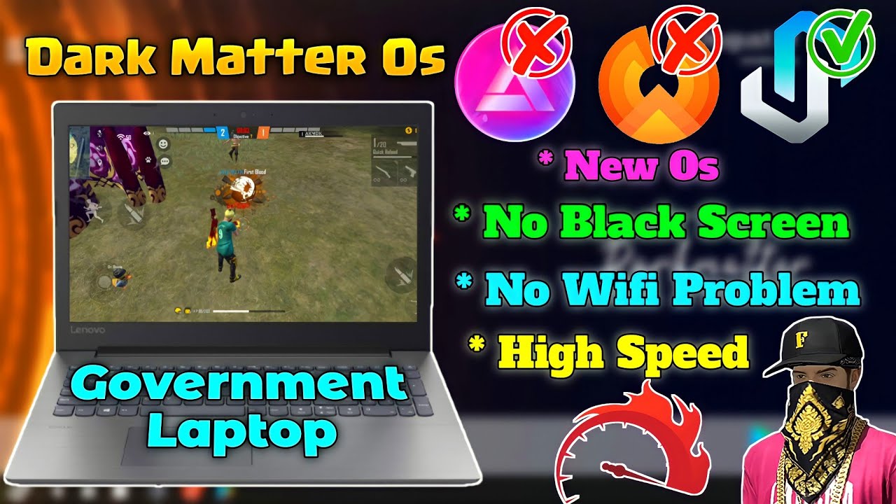 DarkMatter Os Install Tamil🔥||Free Fire Playing government laptop 👑||Puyal gaming