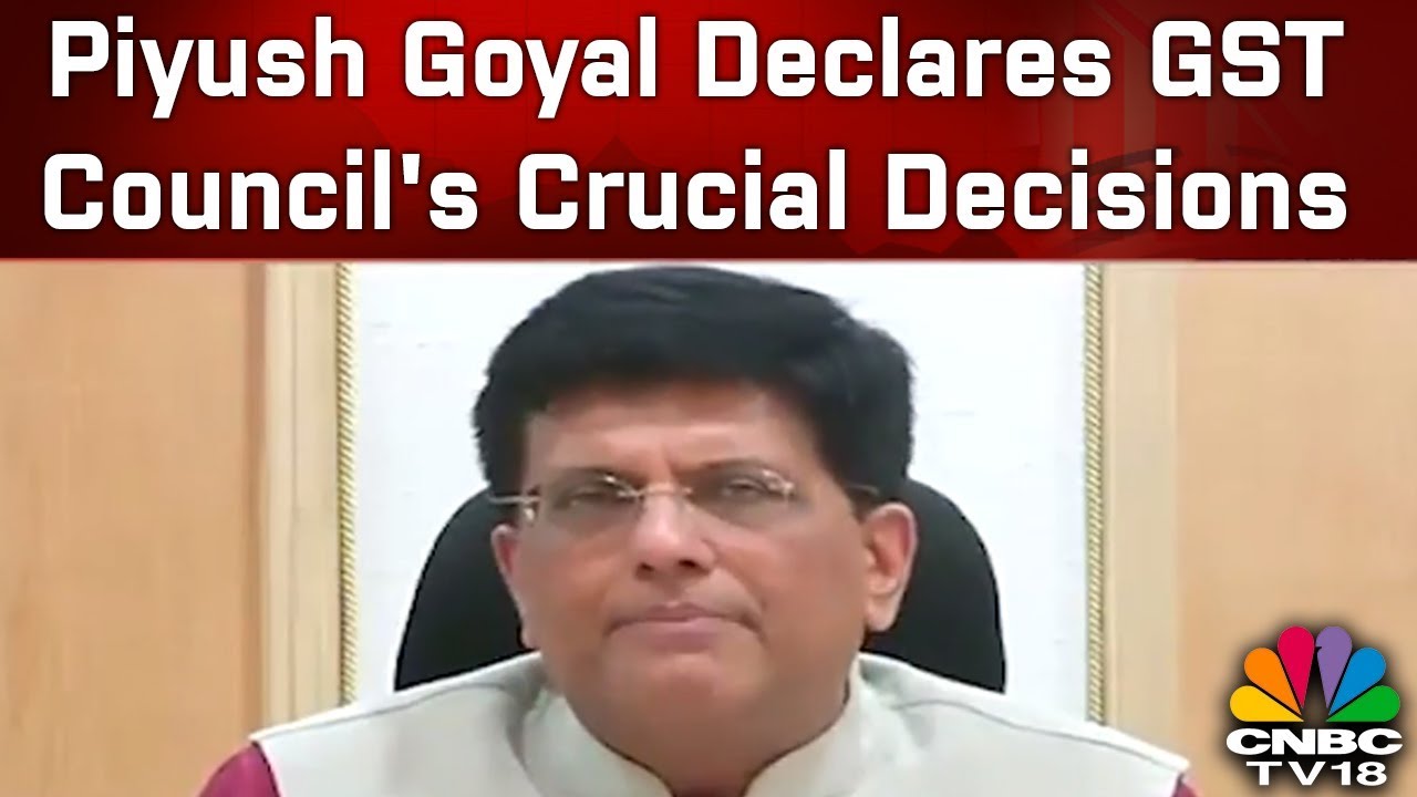 GST Sentimeter | FM Minister Piyush Goyal Declares GST Council's Crucial Decisions | CNBC TV18
