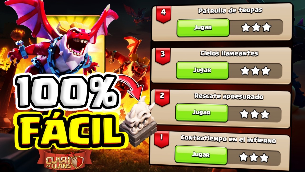 Fuga Dracónica – 1ª Tanda de Desafíos (Cielos Llameantes y Más) | Clash of Clans