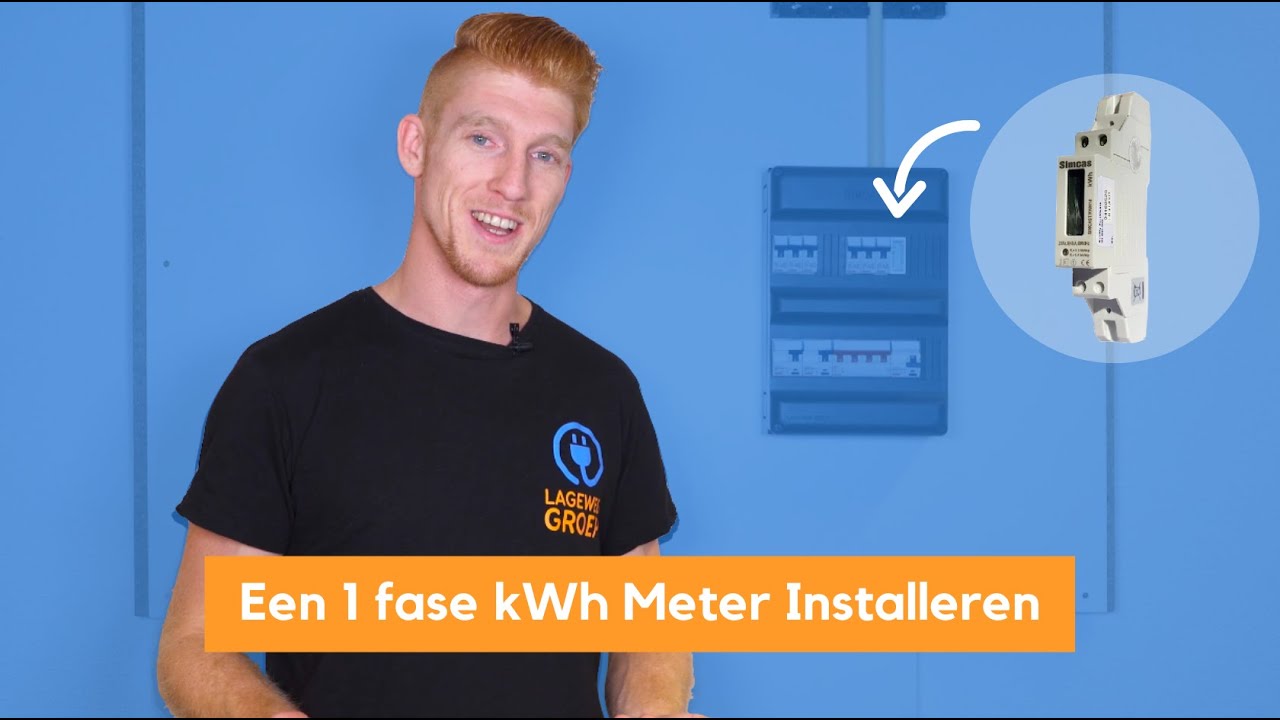 Een 1 fase kilowattuurmeter aansluiten in de groepenkast - kWh meter installeren