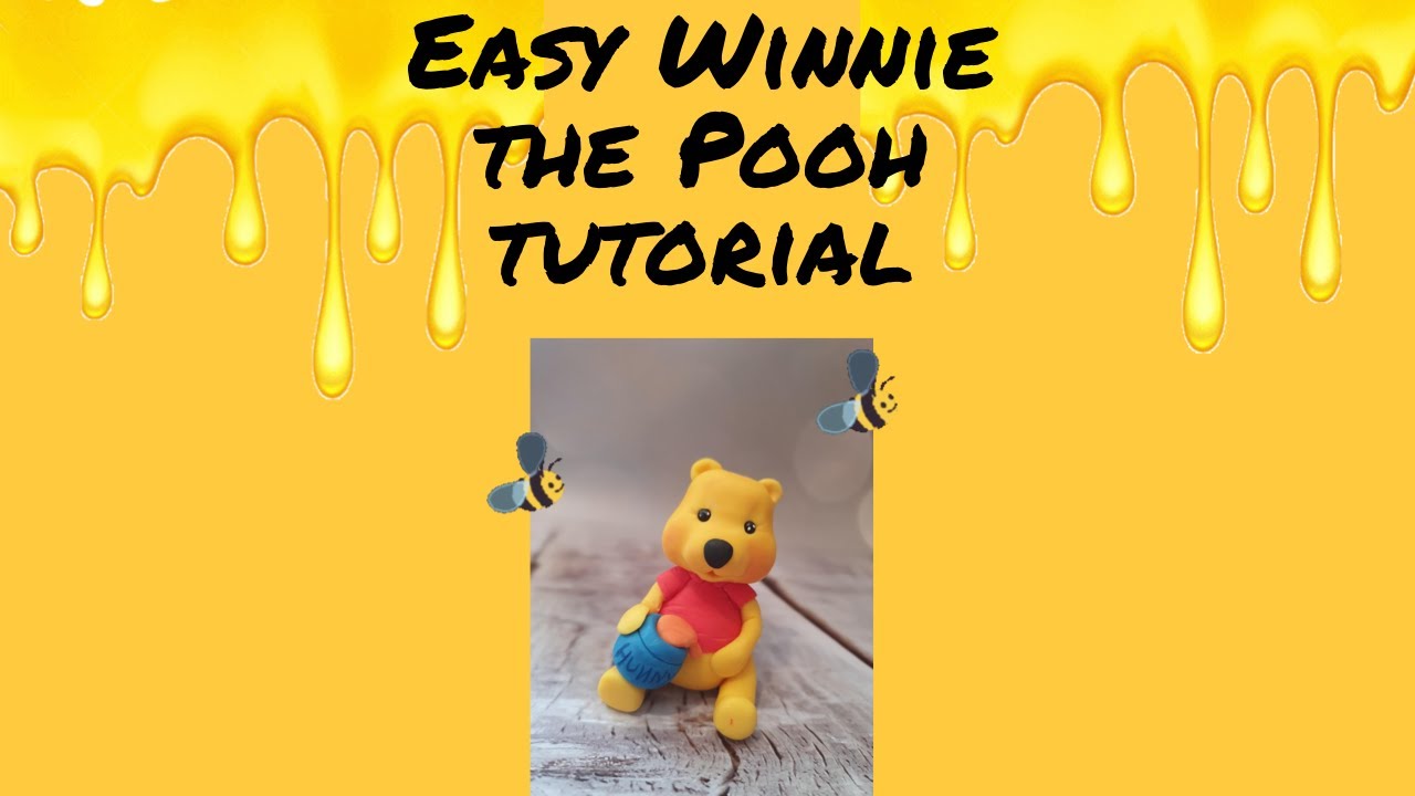 Easy fondant sugarpaste Winnie the Pooh cake topper tutorial