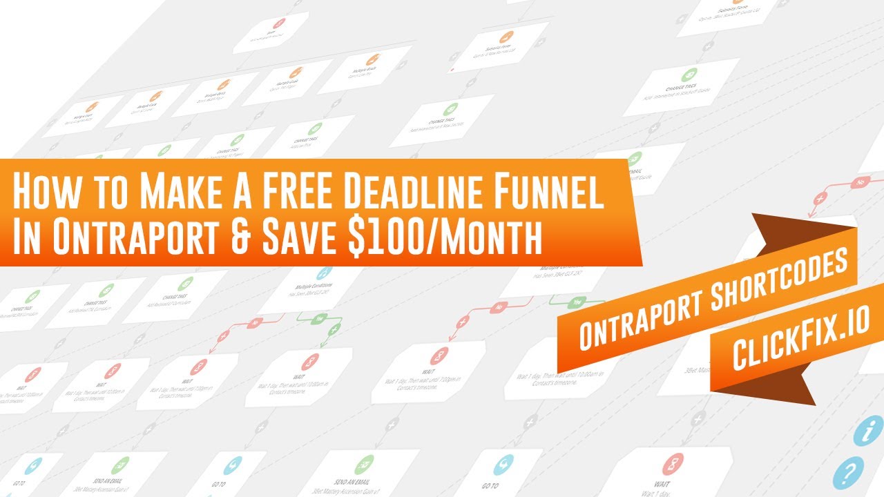 How To Make A FREE Deadline Funnel in Ontraport & Save $100/Month!