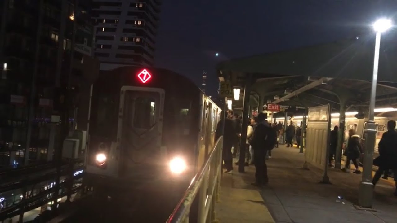 PM Rush Hour R68A/R160/R188 7 Local/Express And N,W Trains At Queensboro Plaza