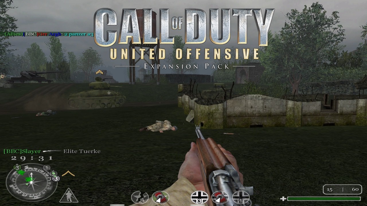 M1A1 Carbine on Dawnville West | Call of Duty: United Offensive Multiplayer Gameplay