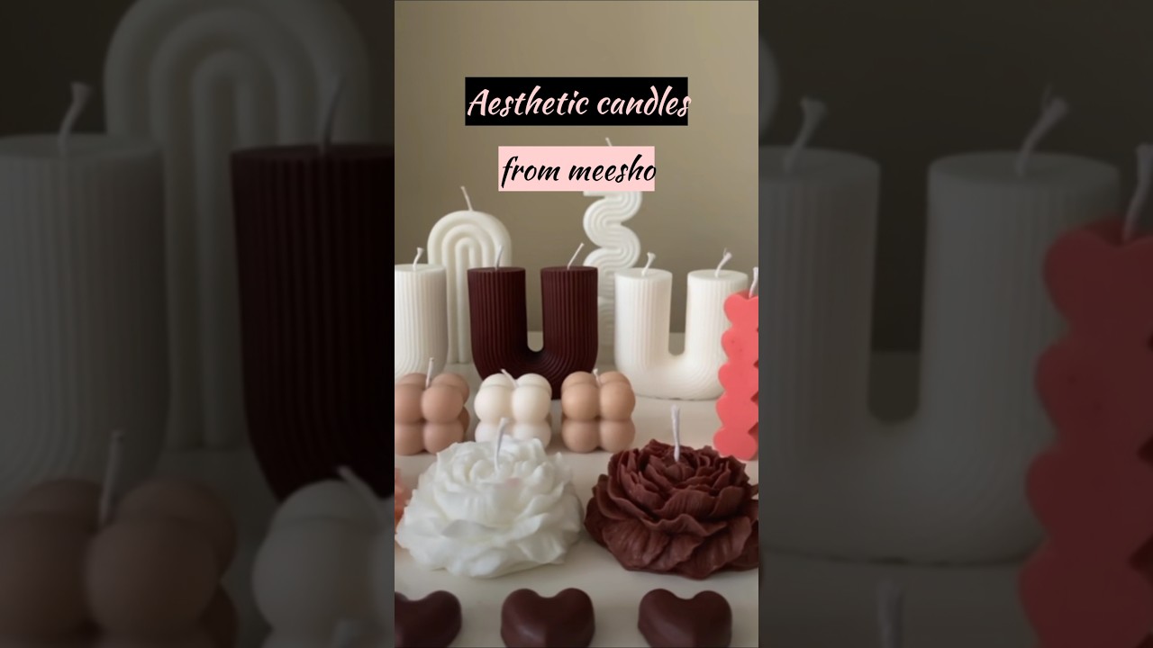 Aesthetic Candles from meesho🎀 #shorts #ytshorts #candle #meesho #viral