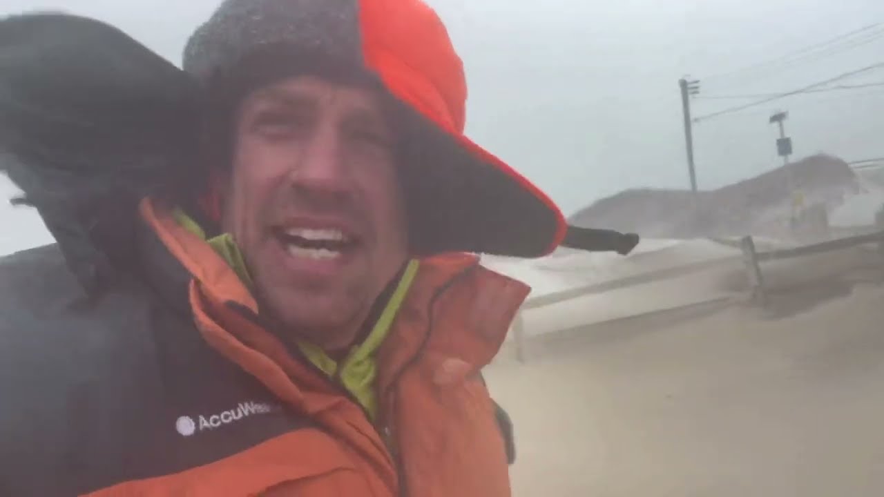 BOMB CYCLONE with blizzard and 100 mph winds intercepted on Cape Cod!