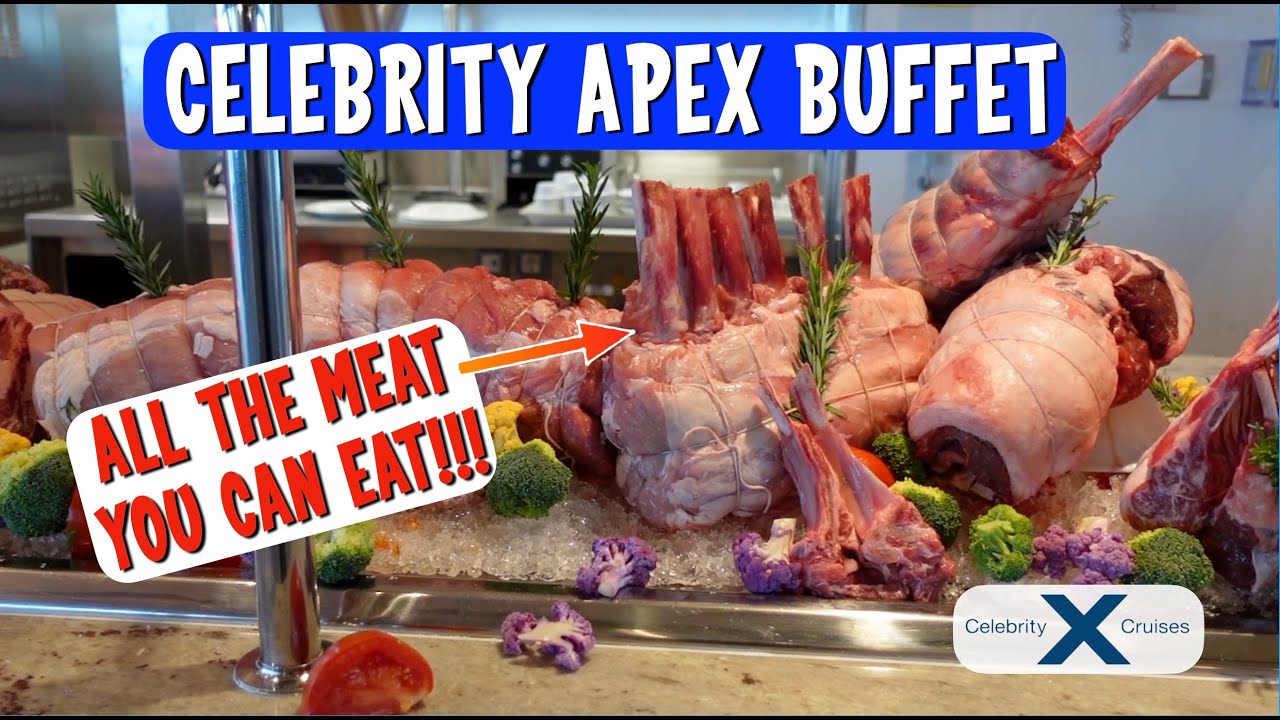 Тур Celebrity Apex Buffet TOUR (еда на этом круизном лайнере не отвратительная!) Включает мясные ...