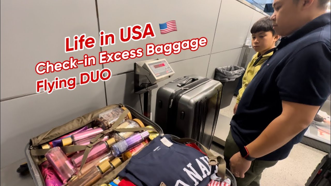 Life in USA 🇺🇸 Check-in Excess Luggage 50 lbs limit United Airlines
