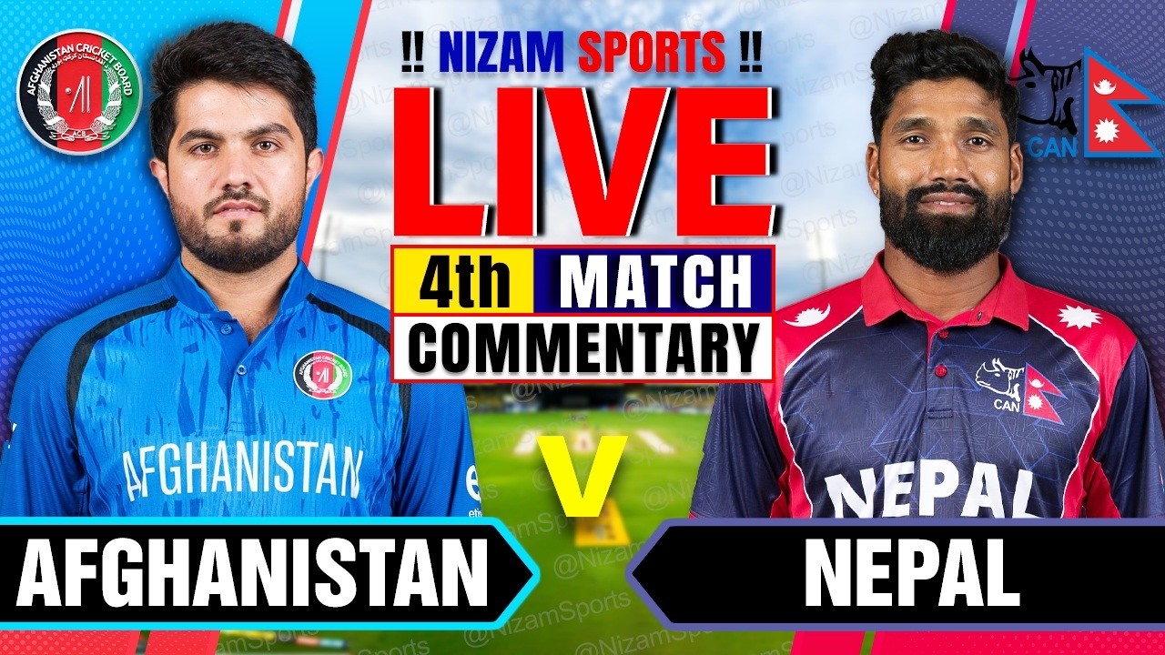 🔴Live: Afghanistan vs Nepal | 4th Match | Live Cricket Score & Commentary