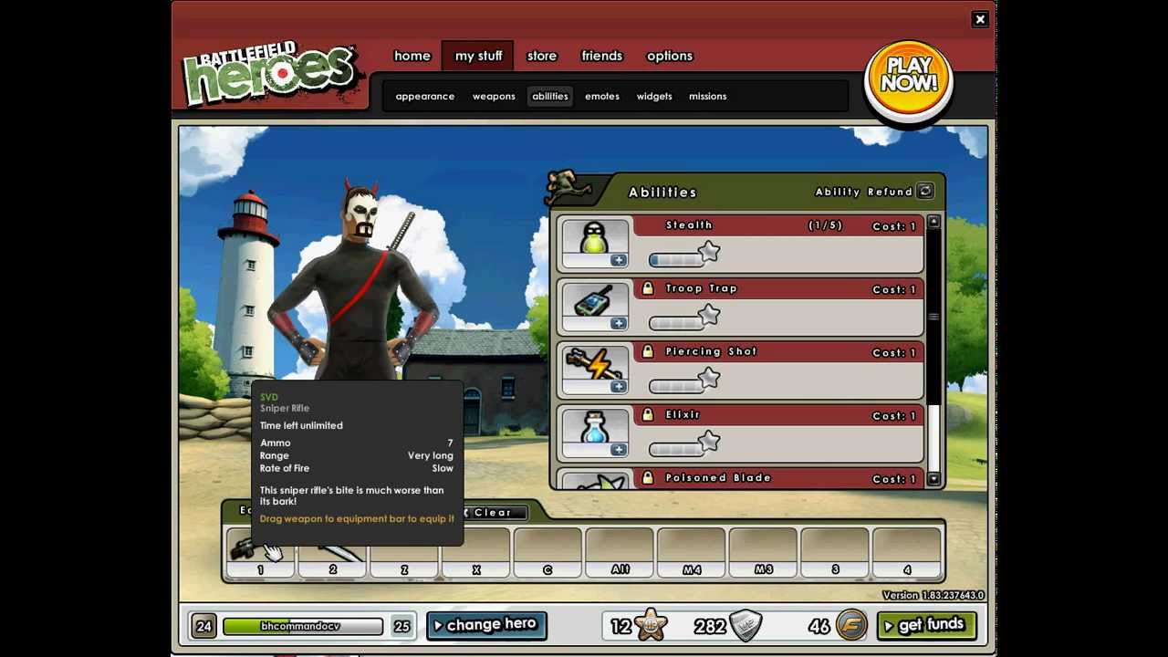 Battlefield heroes - Sniper guide. Weapons and Abillities + tips [HD] BFH