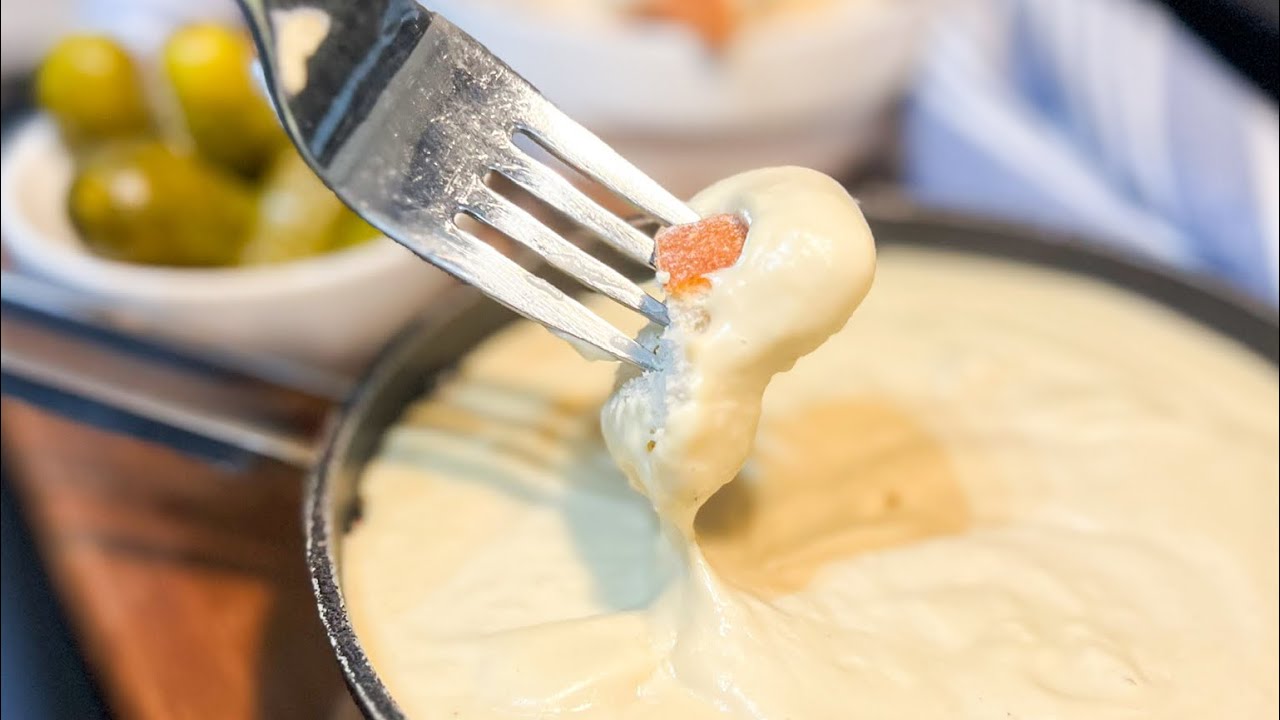 The BEST Cheesy Vegan Fondue! Dairy Free Easy Recipe