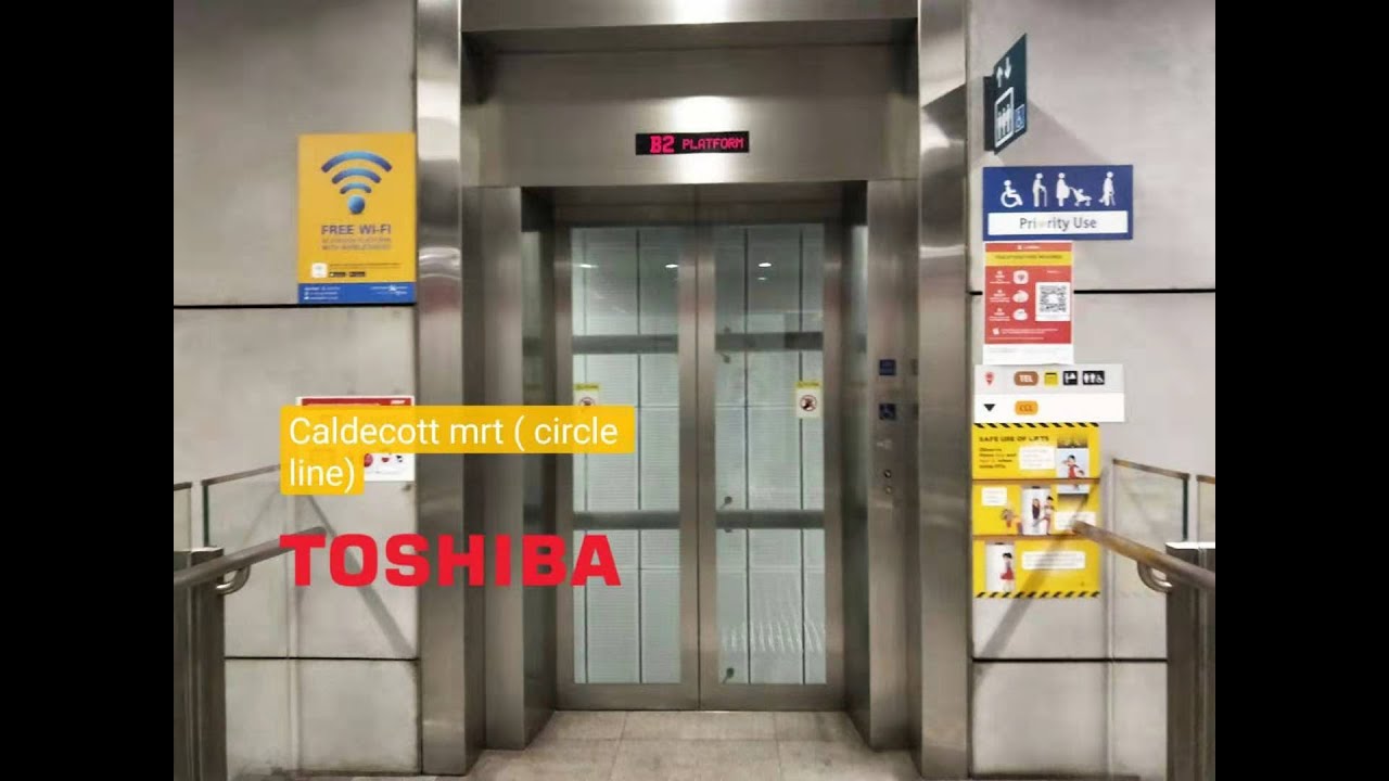 Toshiba elevator at Caldecott MRT Station ( CCL Platform )