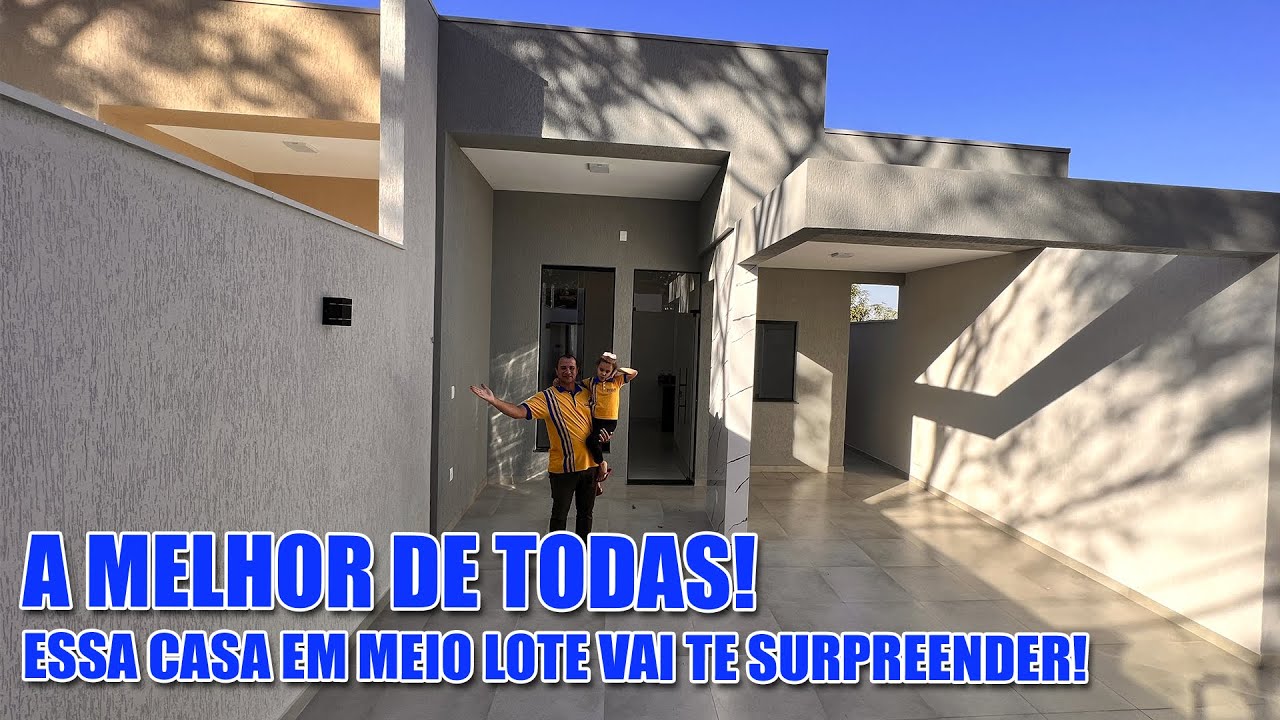 A melhor casa em meio lote que vc vai ver até hoje aqui no canal l 3 quartos sendo 1 suíte com porão