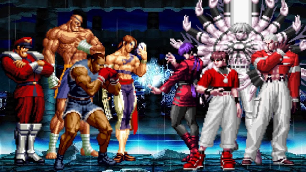 [KOF Memorial Mugen] Shadaloo Team vs Awaked Orochi Team (Los MALOS de STREET FIGHTER vs los de KOF)