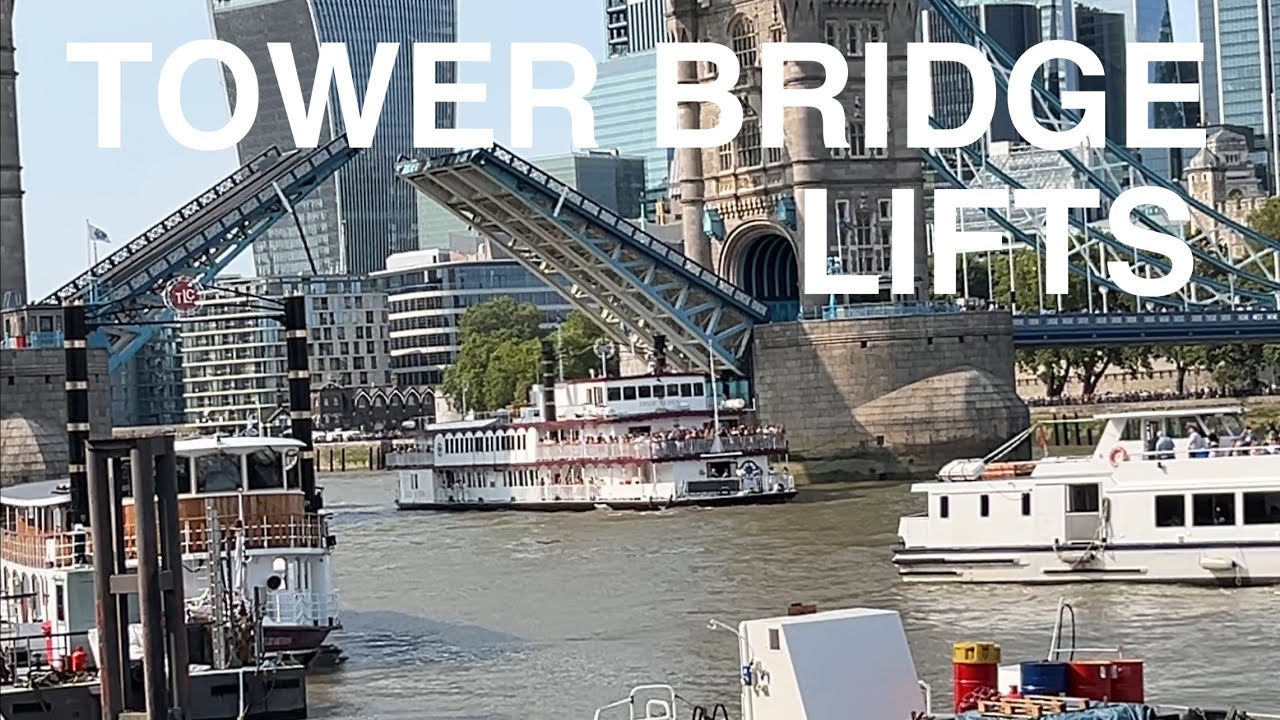 TOWER BRIDGE 🇬🇧 LIFTING TWICE FOR PADDLE STEAMER “DIXIE QUEEN”! London’s Largest paddle steamer!