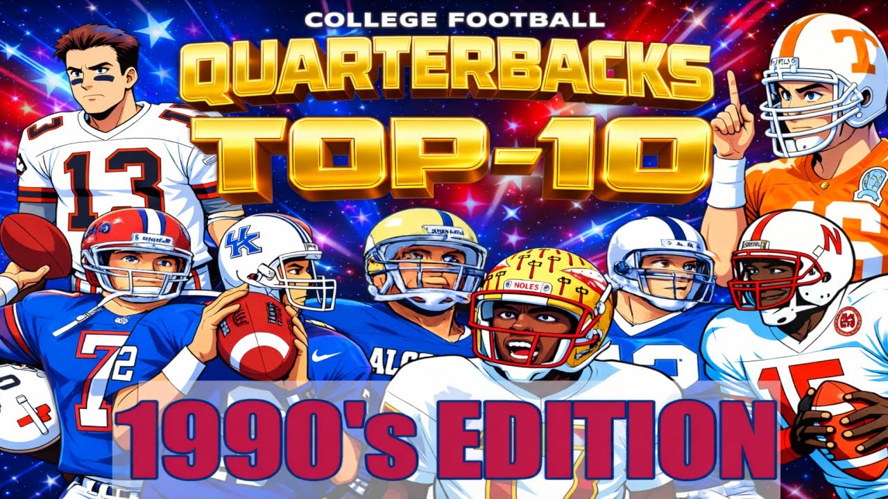COMPLETE Top-10 Quarterbacks 1990's College Football Stats Highlights Analysis Rankings