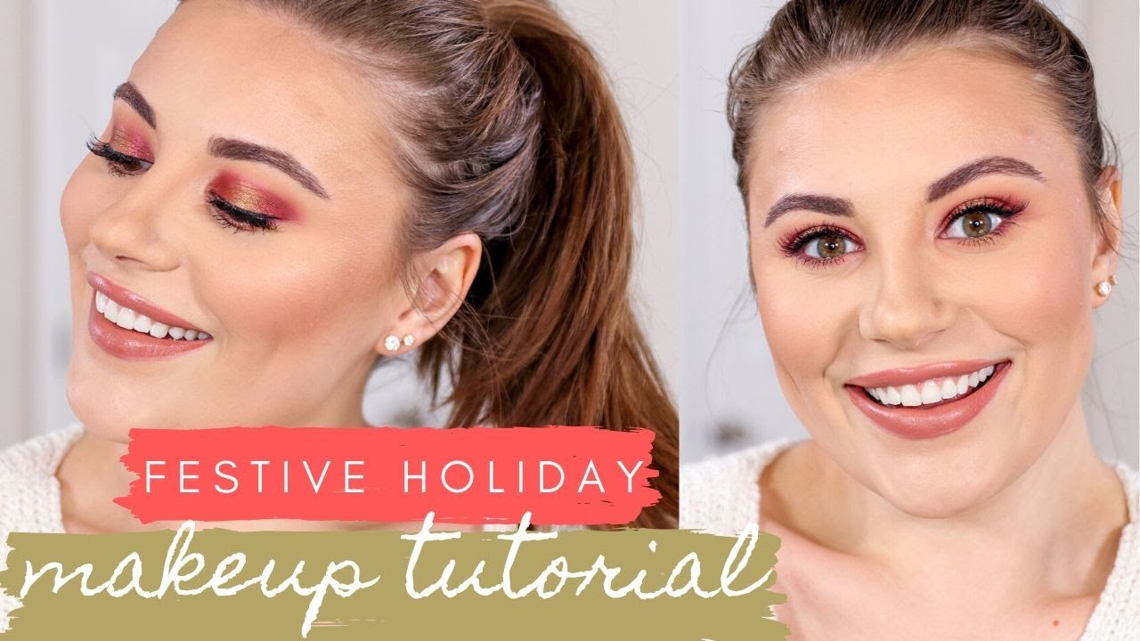 RED AND GOLD HOLIDAY MAKEUP TUTORIAL
