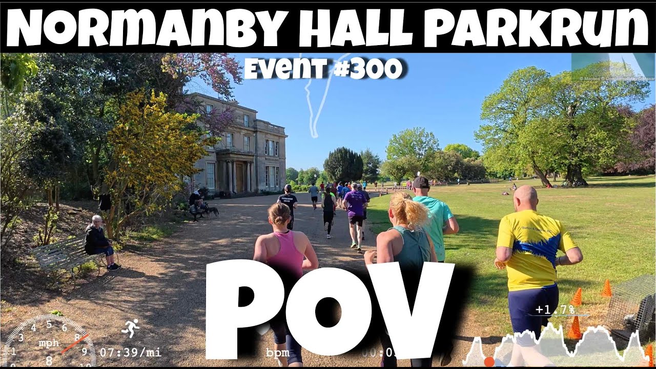 Normanby Hall Parkrun Full Course POV With On Screen Stats