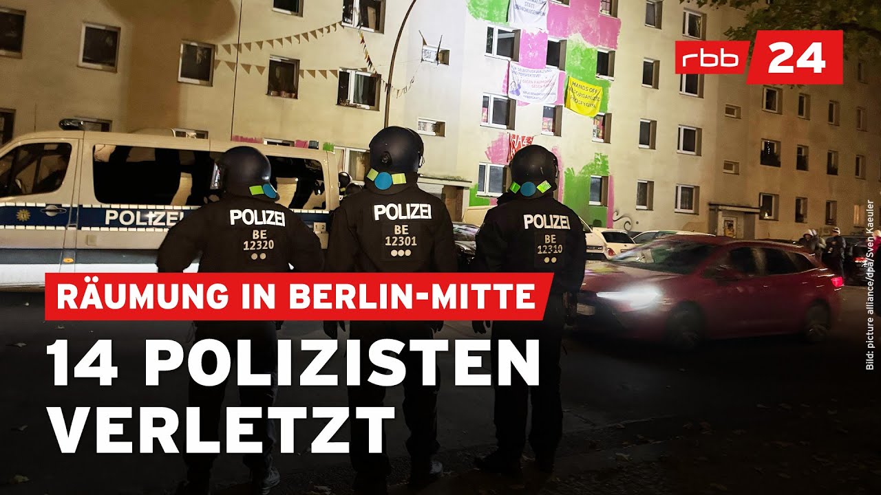 Wohnungsr&auml;umung in Berlin: Polizei mit B&ouml;llern beschossen