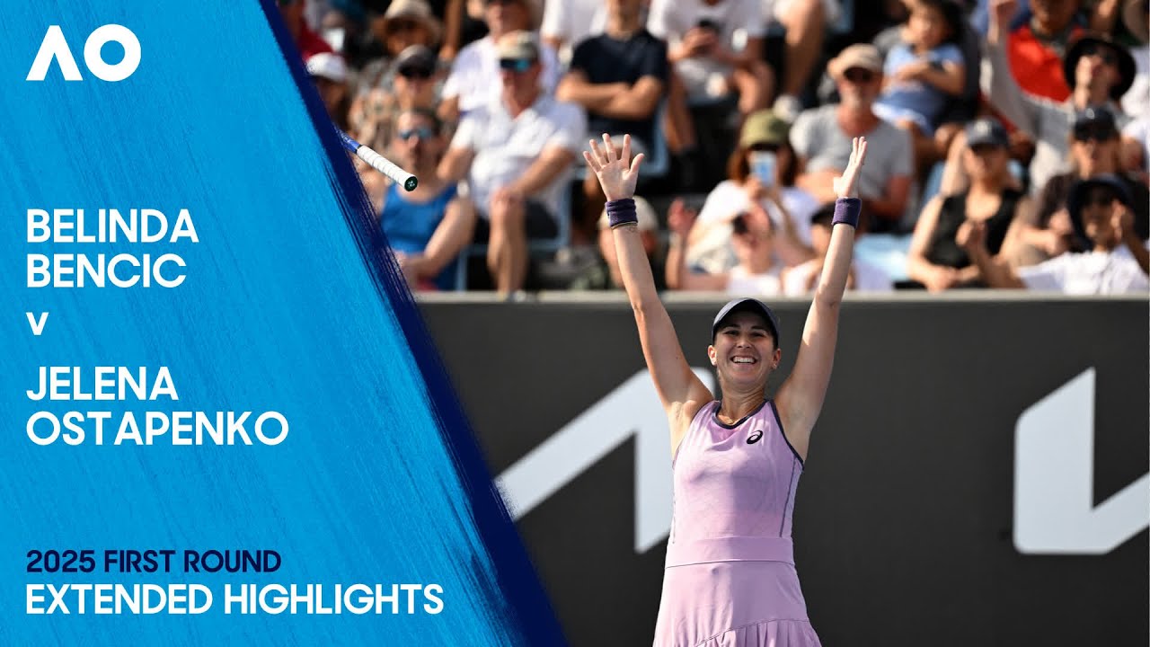 Belinda Bencic v Jelena Ostapenko Extended Highlights | Australian Open 2025 First Round