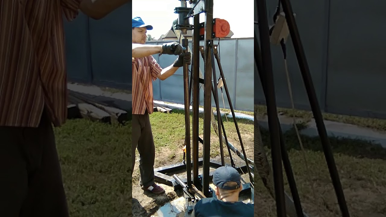 Wiertnica do wiercenia studni.