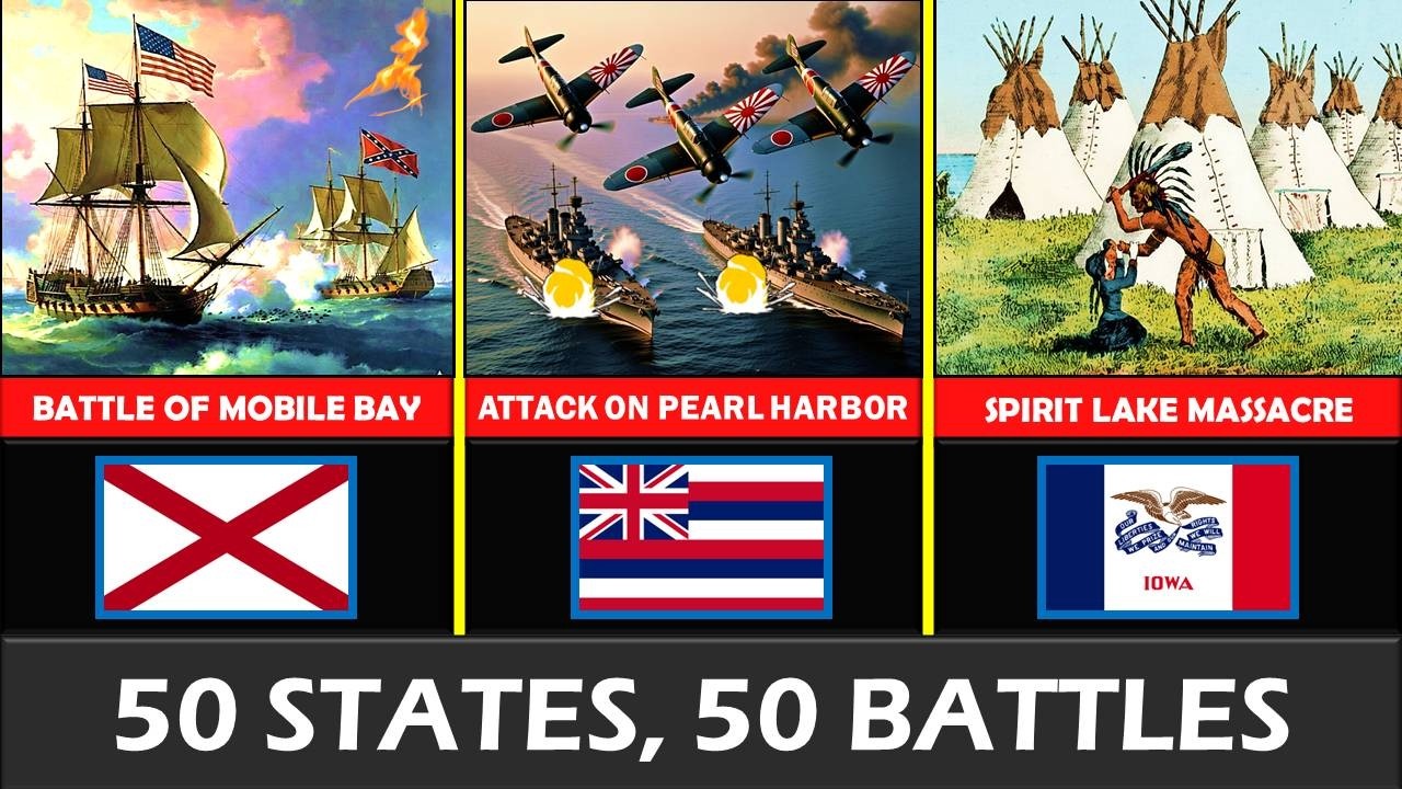 Исторические сражения из каждого штата США 🇺🇸 | 50 штатов, 50 сражений