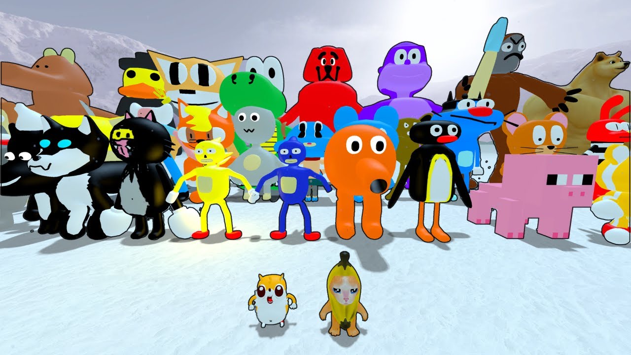 ALL 3D SANIC CLONES MEMES NEXTBOT ANIMAL IN Garry's Mod