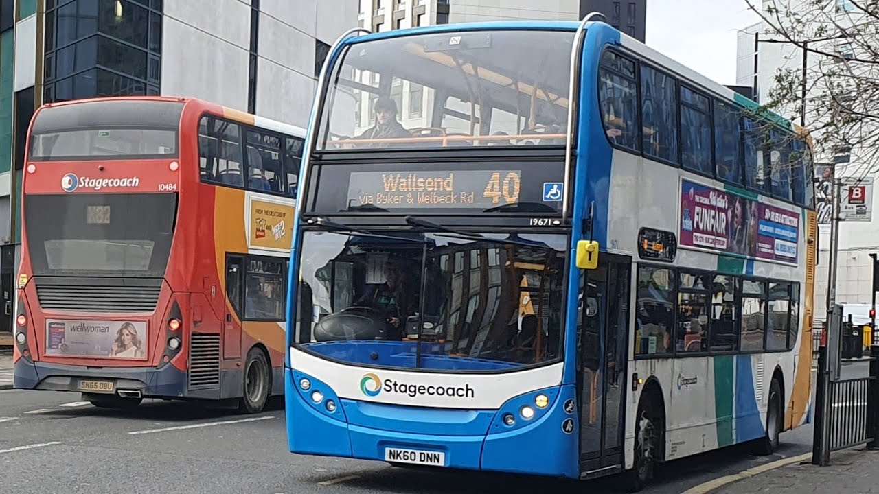 19671/NK60 DNN Stagecoach Northeast Adl Enviro 400 On The 40