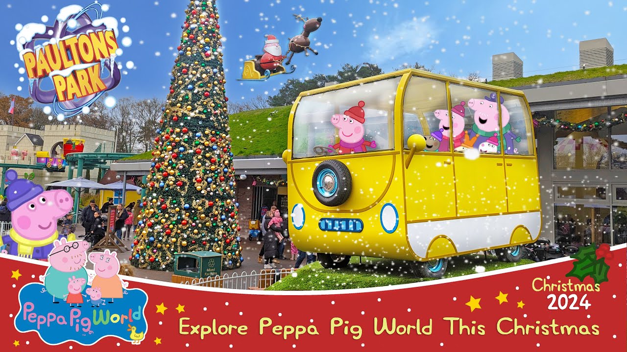 Peppa Pig World at Christmas Walkthrough (Dec 2024) [4K]